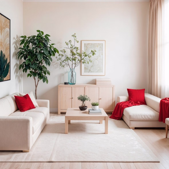 Salón moderno y acogedor, representando la comodidad del hogar