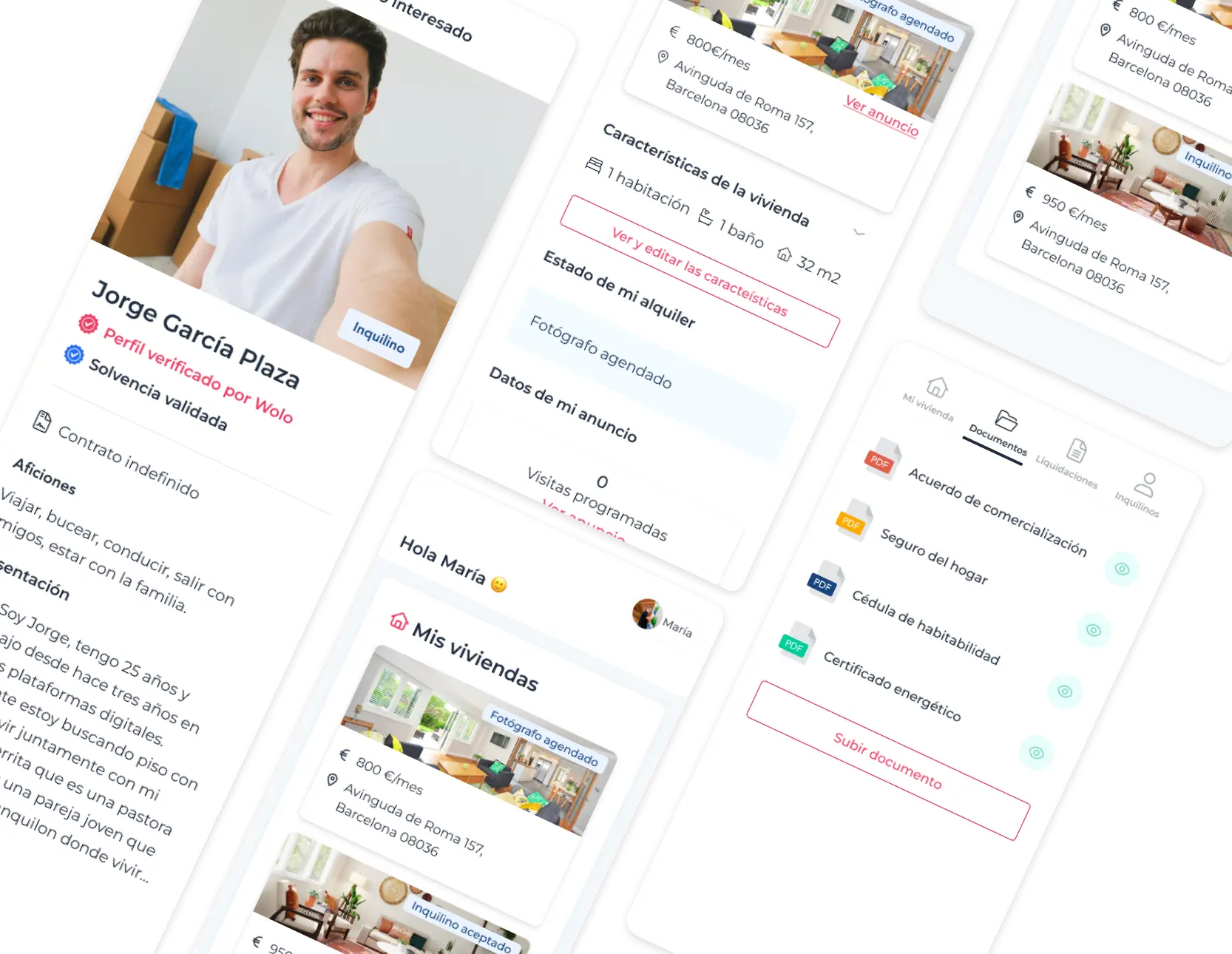 Plataforma de alquiler Wolo - panel de control para propietarios